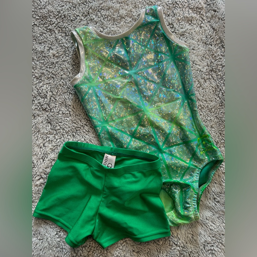Mimossa gymnastics suit and Mondor shorts